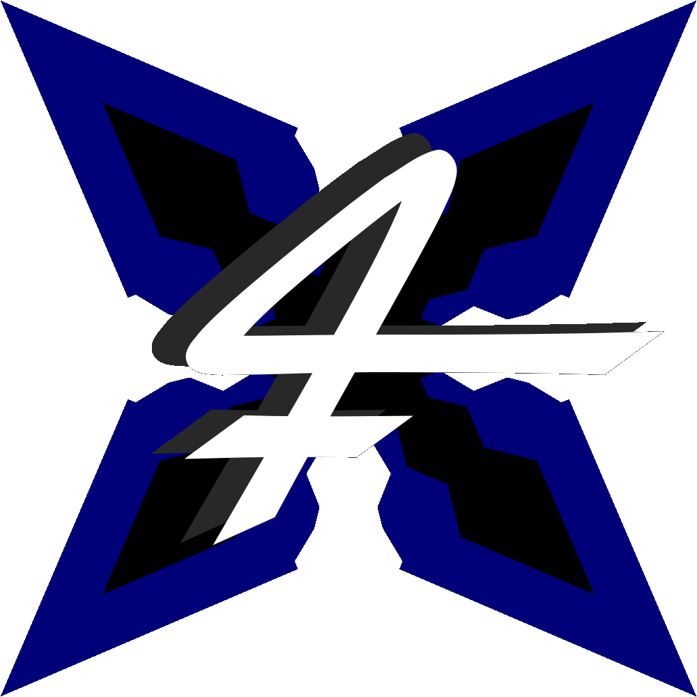 FabelPictures Logo Logo von FabelPictures - weisses F im Zentrum von vier symmetrischen Pfeilspitzen mit schwarzem Kern